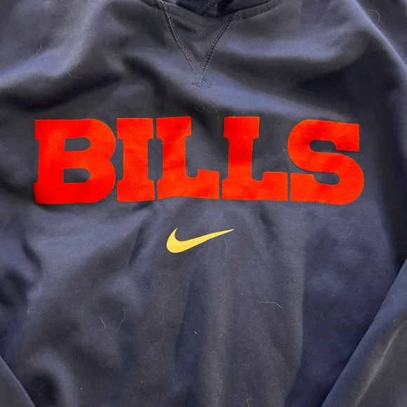 Nike Royal Blue Hoodie Buffalo Bills - Picture 2 of 4